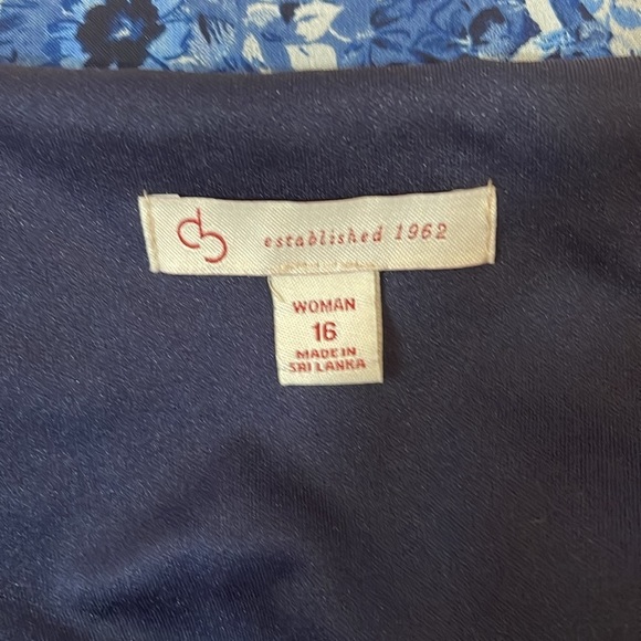 Db Established 1962 blue and white cold shoulder dress. size 16 - Picture 7 of 9